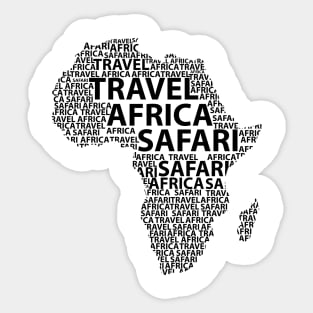 Creative map of Africa Sticker